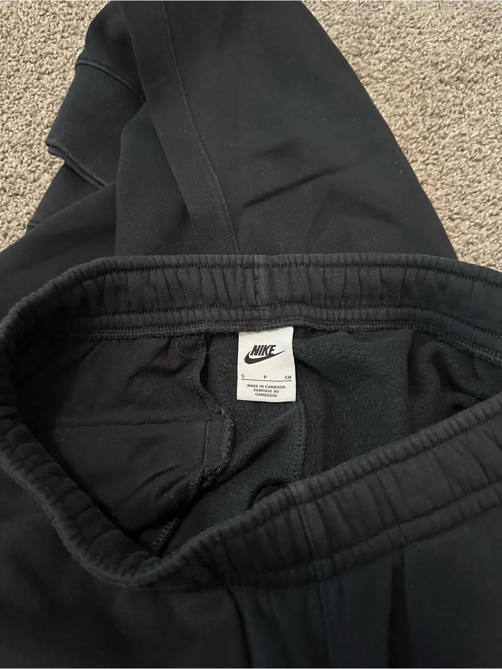 Nike Black Men's Fleece Jogger Pants